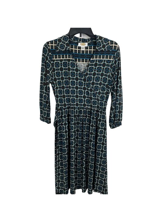 Talbots Dresses & Skirts - Talbots Women 3/4 Sleeve Pullover V Neck Print Dress Size 4